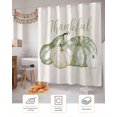thumbnail image 7 of Fall Thanksgiving Sage Green Pumpkin Shower Curtain Set ，Waterproof Fabric Shower Curtains Shower Curtains for Bathroom,Bathroom Decor 72"x72", 7 of 7
