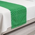 thumbnail image 2 of Abstract Green Bed Runner, Polka Dots Repetitive Simple Monochrome Design Geometric Rounds, Decorative Accent Bedding Scarf for Hotels Homes and Guestrooms, Twin, Green and White, by Ambesonne, 2 of 2