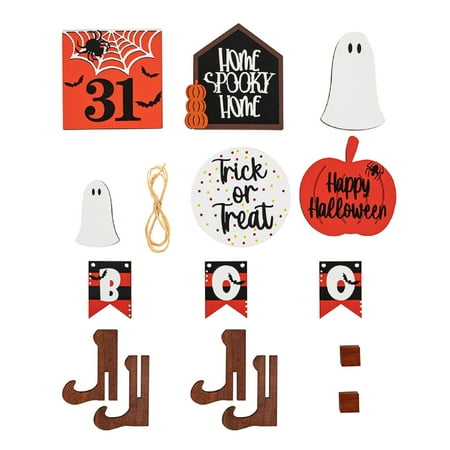 

Ti Trays Kitchen 1 Set Of Tiered Tray Decorations Wooden Signs For Home And Wooden Signs With Witch Hat Cute Pumpkin Decorative Tray for Bedroom 3 Tier Tray Large Coffee Tray Wooden Small Metal Tray