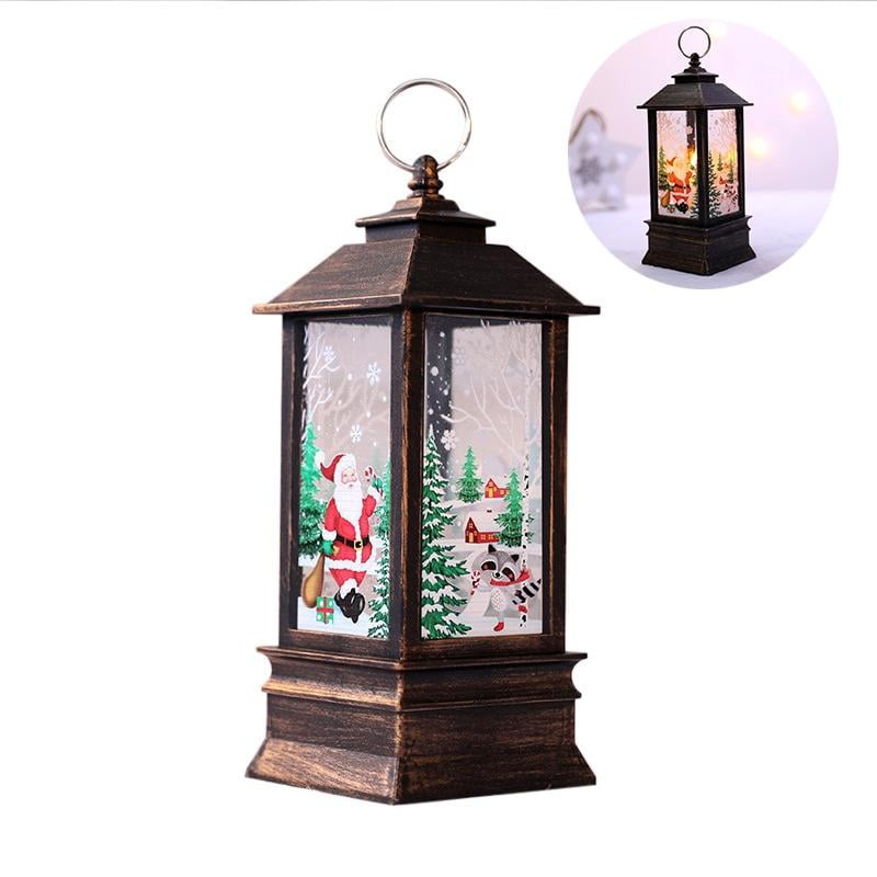 Christmas Candle Lantern, Decorative Lantern with Led Candle Battery