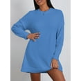 thumbnail image 3 of Faithtur Tricot Automne Hiver pour Femmes Couleur Unie Manches Longues Col Rond Long Tricoté, 3 of 9