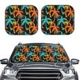 thumbnail image 6 of Lsque Palm Trees 2 PCS Windshield Sun Shade | CarFoldable Window Covers | Car Accessories Reflect UV for Universal Cars SUV Truck | Medium, 6 of 7