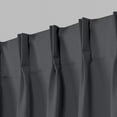 thumbnail image 2 of Homi Drapes Double Pinch Pleated Blackout Curtains Thermal Insulated Room Darkening Drapes for Bedroom/Livingroom Along with 2 Panels,Tiebacks,Hooks (Dark Grey, 30"x84"), 2 of 5