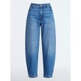 thumbnail image 6 of Free Assembly Women's Mid Rise Wide Hem Barrel Jeans, 28" Inseam, Sizes 0-20, 6 of 6