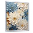 thumbnail image 2 of Designart "Dreamy Blue Background With White Mums III" Mums Floater Framed Canvas Art Print, 2 of 5