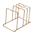 thumbnail image 2 of Estante organizador de tapas de ollas, estante de almacenamiento, decoración multiusos, soporte reutilizable para ollas y sartenes, soporte de secado oro, 2 of 8