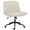 Linen - Beige - With Wheels, variant on MCQ Armless Office Chair, Adjustable Height and Ergonomic Design, Linen - Beige - With Wheels
