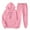 Pink, variant on ibuvkizy Sweat Suits for Womens 2 Piece!Men's and Women's Sports Tracksuits Long Sleeve Pullover Hoodies Sweatshirt Loose Coat and Sweatpants Fall Winter Suit Yellow,S