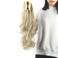 thumbnail image 2 of Youloveit Wavy Ponytail Extension Claw Clip 18" Long Wavy Curly Hair Extensions Jaw Clip Ponytail Hairpiece Pony Tail Clips On Hair Extensions, 2 of 6