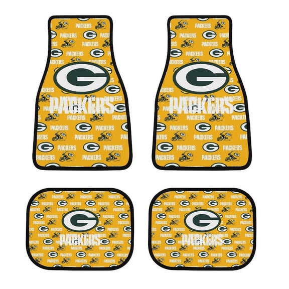 Football Team Car Floor Mat Set of 4,Car Carpet Mats with Anti-Slip Backing Universal Fit for Cars Trucks SUV