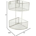 thumbnail image 3 of Spectrum Diversified 2-Tier Corner Basket, Satin Nickel, 3 of 5
