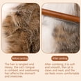 thumbnail image 2 of HHBEAUTY Solid Wood Cat Combs, Stainless Steel Teeth for Cat Dog Rabbit Massage, Flea Lice Comb Removes Mats, Tangles and Loose Fur, Grooming Comb for Small Medium Pets, 2 of 9