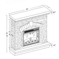 thumbnail image 5 of Commas 3D Electric Fireplace with Mantle, 36" Stone and Brick Heater, Gray, 5 of 7