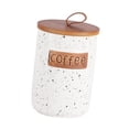 thumbnail image 4 of Bote de almacenamiento de cerámica con tapa de madera hermética, contenedor de almacenamiento decorativo portátil café, 4 of 8