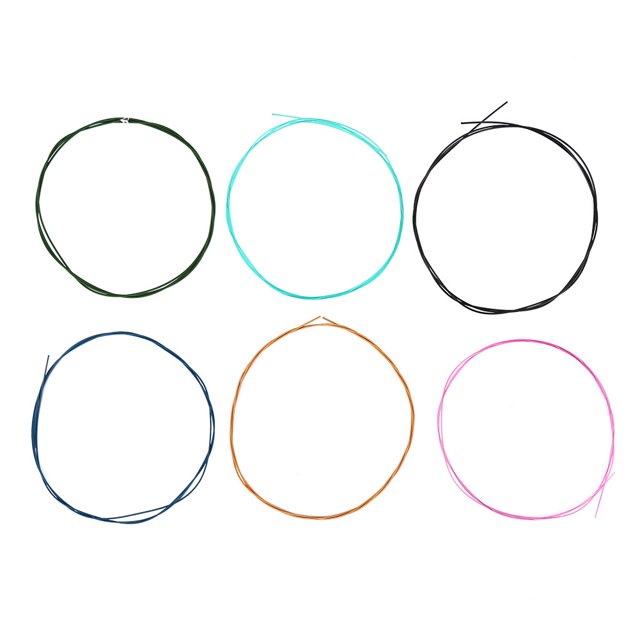 Guitare Classique Colorée, 6 Pcs Guitare, Pièces de Guitare, Kit de Remplacement en Nylon + Alliage Accessoire de Guitare