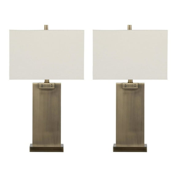 LumiSource Royce 26" Metal Table Lamp - Set of 2