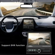 Podofo Single Din 7 Automatic Motorized Flip Out Screen Car Stereo Radio with Mirror Link Backup Camera