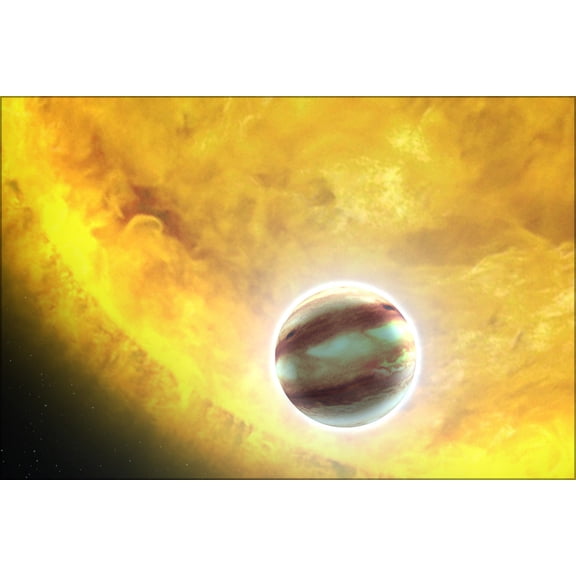 24"x36" Gallery Poster, concept of planet HAT-P-7b a hot Jupiter class planet