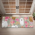 thumbnail image 2 of Pomeranian Dog and Flower Floral Door Rugs,Washable Non Slip Door Mats Indoor,Decorative Door Mats,Entry Mat Indoor for Entrance,Bedroom,Kitchen,Bathroom,16"x47", 2 of 6