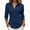 Navy women's collared button down shirt a1, variant on Women's Collared Long Sleeve Button Down Shirt Casual Slim Fit Business Work Tops Blouses Office Wear, Navy XL