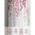 thumbnail image 6 of Pink Eucalyptus Sheer Curtains 108 Inches Long 2 Panels Leaves Abstract Branch Farmhouse Retro Leaf Light Filtering Semi Sheer Window Curtains Drapes for Bedroom Living Room 52"x108", 6 of 7