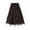 Coffee, variant on Ediodpoh Women's Skirts Fashion Casual Heavy Industry Nail Bead Petal Mesh Skirt High Waist Mid Length Skirt Womens Midi Skirt Black One Size