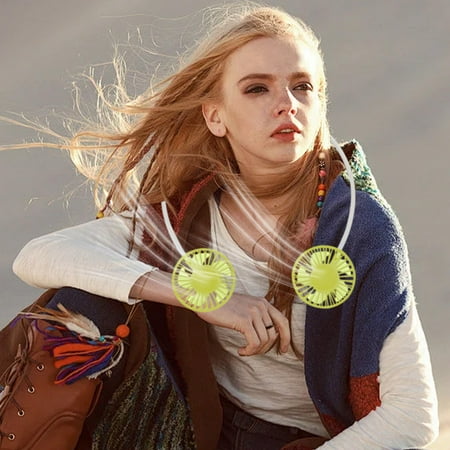 

MagicXflow Portable Neck Fan Rechargeable Personal Hand-Free Fan Mini USB Wearable Neckband Sport Fan 360 Degrees Free Rotation Perfect for Working Traveling Office Reading
