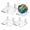 thumbnail image 2 of Osdhezcn Pack Of 4 Clear Acrylic Display Stands for Small Collectibles and Geodes Mineral Agate Holder for Home Or Office Use, 2 of 12