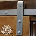 thumbnail image 5 of Premium Horseshoe Barn Door Hardware Set W/ 6' Track For 1 3/4" Doors, Regal Red, 5 of 15