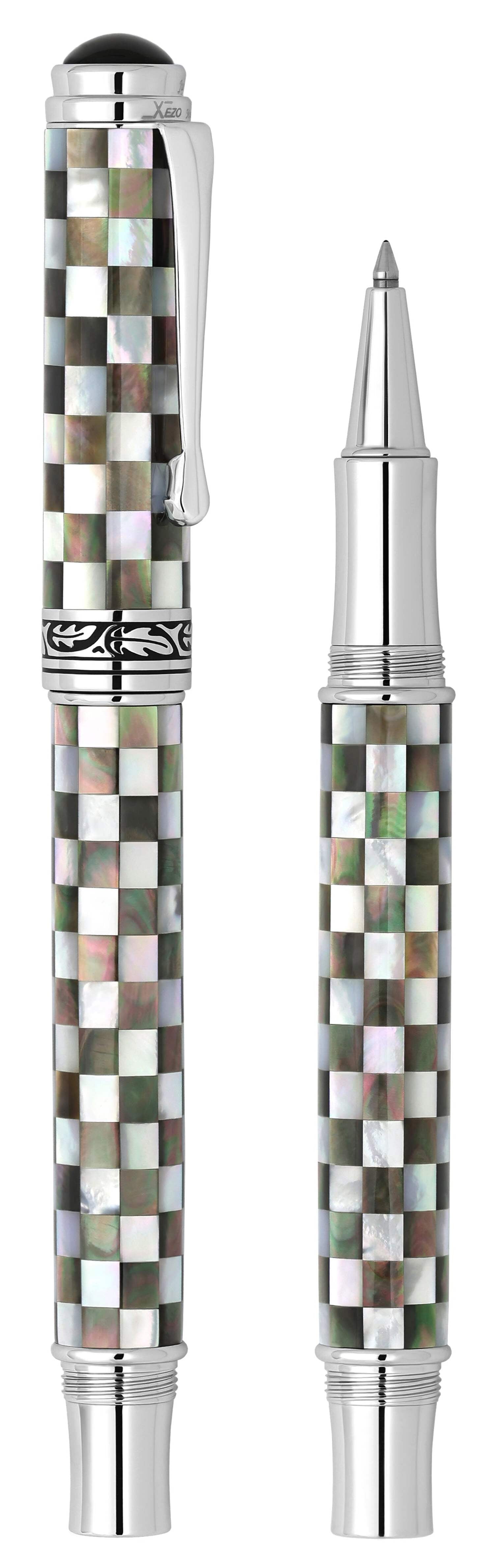 Xezo Xezo Maestro® Jubilee Classic of The Ocean Rollerball Pen - Black  White Mother of Pearl