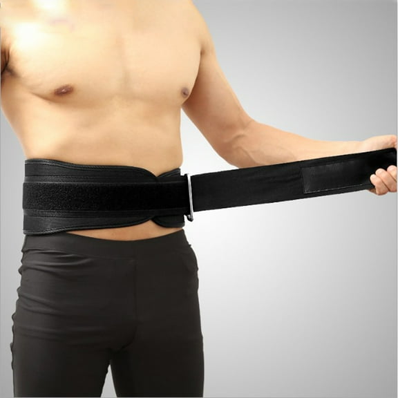 WHAMVOX Stomach Wrap Waist Training Belt Back Support Belt Weightlifting Belt For Men Women Lifting Weights Size (Black)