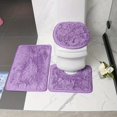 thumbnail image 1 of 3pcs Thick Velvet Bath Mat Set, Bathroom Rugs For 3 Pieces, Toilet Mats, Soft Comfortable, Water Absorption, Non-Slip, Thick, Easier To Dry For Floor Mats, Bathroom Accessories, 1 of 4
