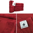 thumbnail image 5 of Hencely 6-Piece Turkish Cotton Washcloth Set – Soft, Absorbent & Durable Face Towels 12x12 in – Red, 5 of 7
