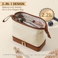 thumbnail image 2 of Joyero y bolsa de maquillaje Lumayina 2 en 1 con espejo blanco, 2 of 9