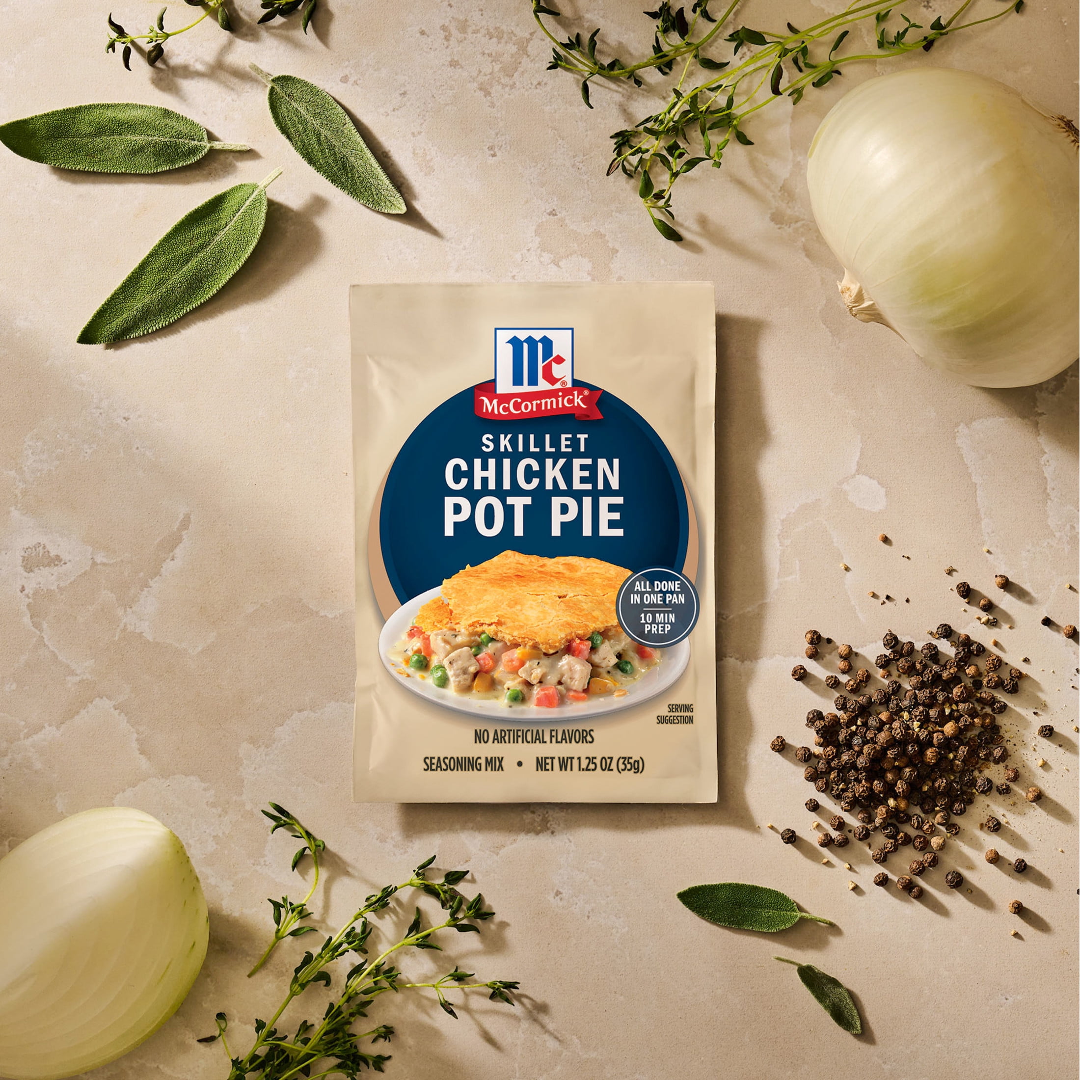 McCormick Skillet Chicken Pot Pie Seasoning Mix, 1.25 oz Tray