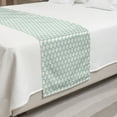 thumbnail image 2 of White Bed Runner, Simplistic Minimalist Design Maritime Oceanic Coastal Theme Water Splash Print, Decorative Accent Bedding Scarf for Hotels Homes and Guestrooms, King, Turquoise Cream, by Ambesonne, 2 of 2
