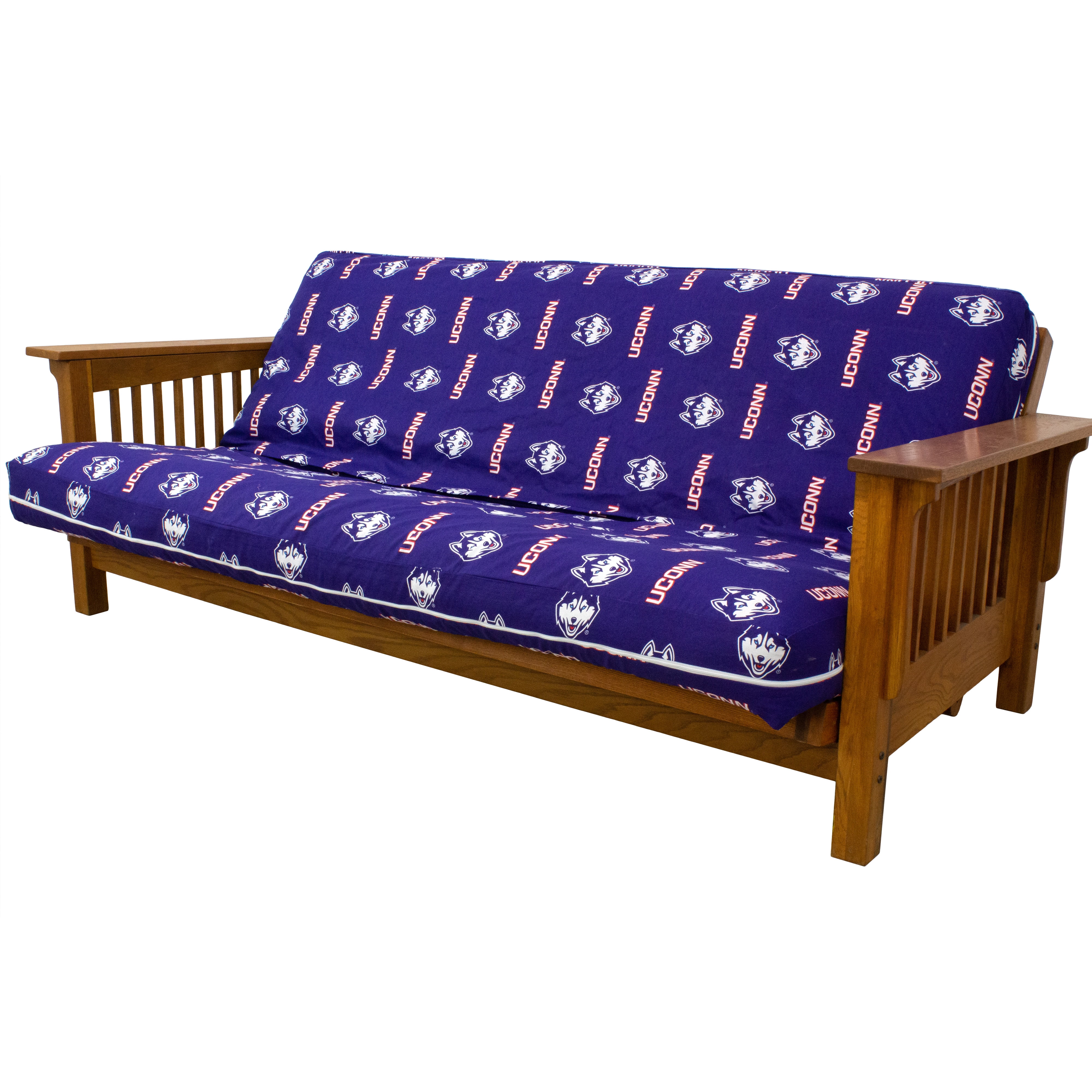 Connecticut Huskies Futon Cover - Full size fits 6 and 8 inch mats