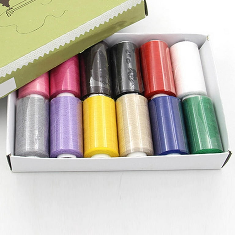 Simthread 12 Multi Colors All Purposes Cotton Quilting Thread 50s/3 Thread  for Piecing Sewing etc - 550 Yards Each (Neutral Colors) 12 Neutral colors