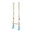 thumbnail image 1 of Barra de columpio de trapecio de madera con anillos de gimnasio Barra de trapecio de aro colgante de madera Conjunto de columpio de madera multifunció Hugo Barra oscilante trapecio, 1 of 10
