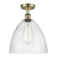 thumbnail image 5 of Innovations Lighting  Bristol Glass - 1 Light 12" Semi-Flush Mount Antique Brass/Clear, 5 of 5