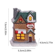 Mini Christmas Village- LED Lighted Christmas Village Houses with Figurines, Christmas Village Collection Indoor Room Decor - Collectible Buildings