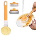 thumbnail image 2 of CozeLy Non Stick Pan Scrubber with 3 Replacement Heads Multi Purpose Kitchen Cleaning Brush Comfortable Handle Scrubber for Pots Pans Cooktop Tile and Oven, 2 of 9