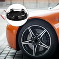 thumbnail image 1 of OULII 4Pcs Sporty Travel Experience Compatible Black ABS Wheel Hub Center Caps, 1 of 4