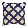thumbnail image 1 of Cushion Cover Sofa, Decorative Blue 16"x16" (40x40 cm) Throw Pillows, Linen Ribbon Embroidery, Lattice & Trellis Throw Pillows For Sofa, Geometric Pattern Modern Style - Quilling Blue, 1 of 3