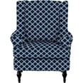 thumbnail image 1 of Wingback Chair Covers Pieces Stretch Printed Wing Back Chair Cover Sofa Slipcover Washable Wingback Armchair Slipcovers Furniture Protector with Elastic Bottom for Wingback Chairs, 1 of 6