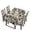 Aztec Cow Print, variant on Sea Turtle Dining Chair Covers and Table Cloth Set of 7 Rectangle Tablecloths with Dining Chair Cover Washable Table Cover for Restaurant Hotel Banquet