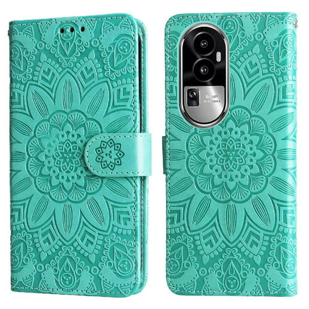Funda tipo cartera GANGXUN para OPPO Reno 10 5G , diseño girasol, cuero PU, soporte, cierre magnético, tarjetero