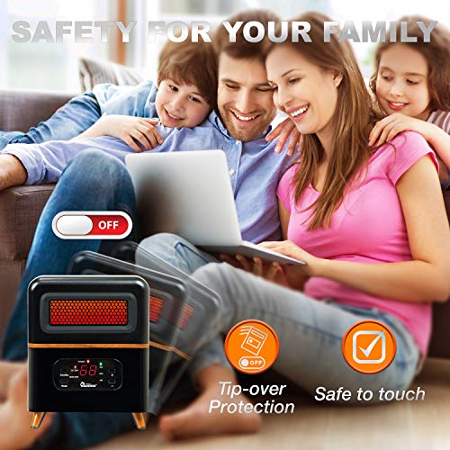 Dr. Infrared Heater DR-978 1500W Dual Heating Hybrid PTC u0026 Infrared Space  Heater - Walmart.com
