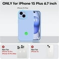 thumbnail image 2 of Compatible with iPhone 15 Plus Case, Upgrade Defender Liquid Silicone, [Full Covered Camera] [Soft Microfiber Lining] Shockproof Phone Case for iPhone 15 Plus 6.7 inch - light blue, 2 of 6