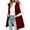 Wine, variant on Women's Solid Color Hooded Zip-up Cotton Vest Jacket Casual Coat Autumn and Winter Army Green L